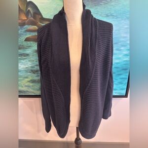 Talbots Dark Blue Open Front Cardigan